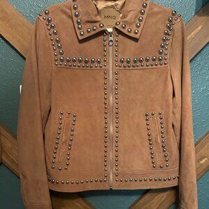 MANGO - Ashley Studded Leather Jacket